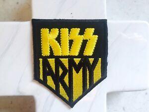 Yellow Shield Logo - Kiss Army Yellow Shield Rock Glam Metal Embroidered Iron On Patches ...