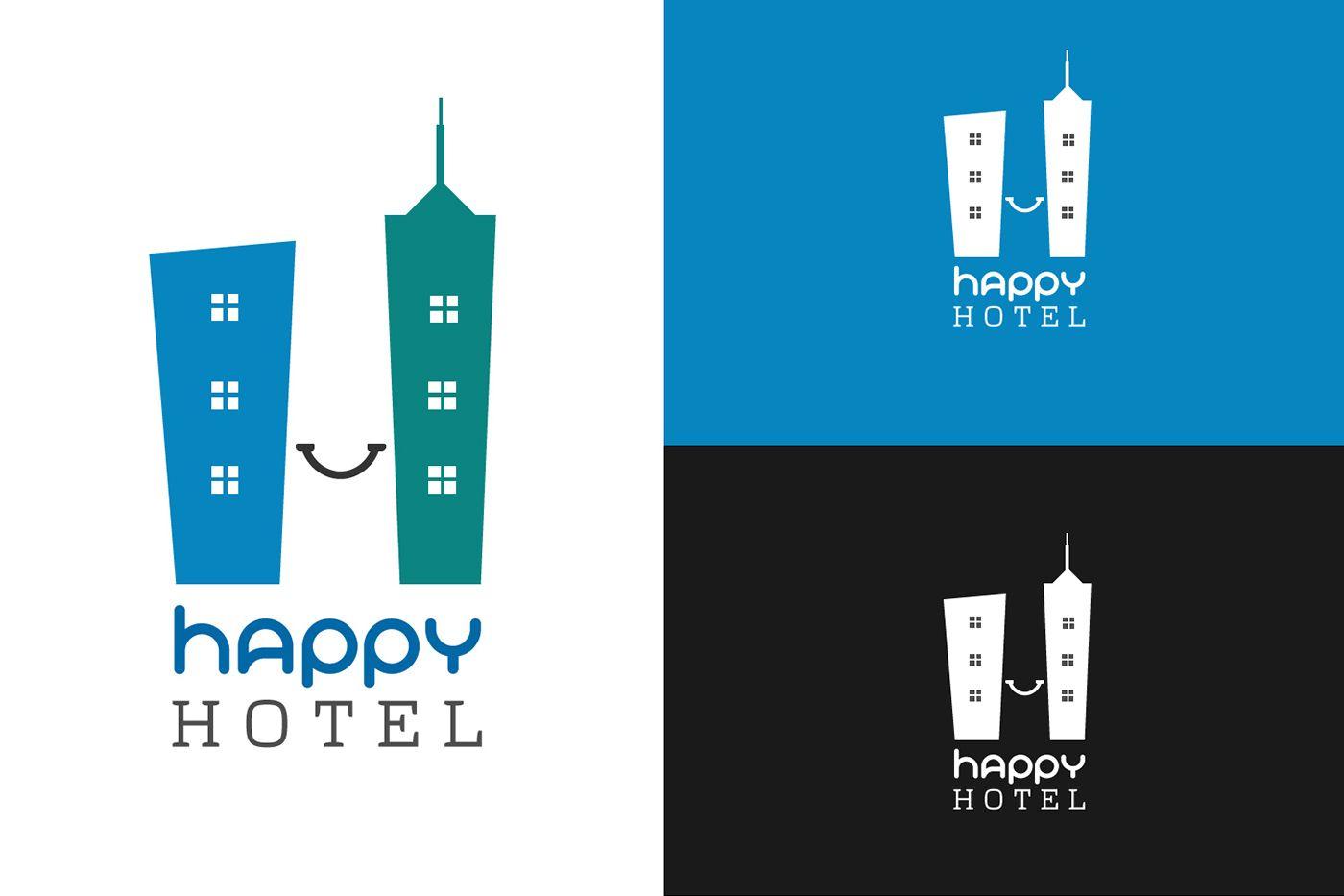 Hotel App Logo - Happy Hotel Logo and App part 1 on Behance