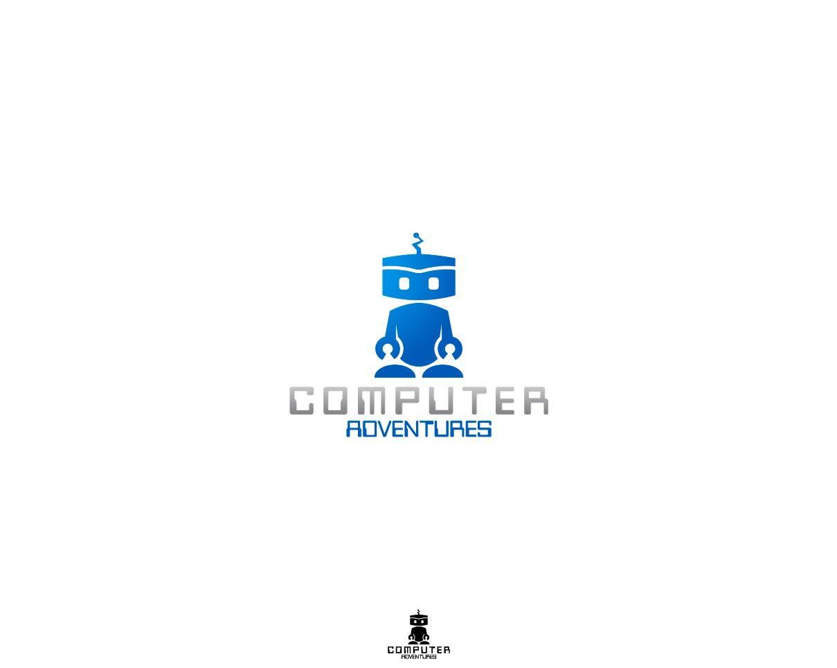 Computer Face Logo - Playful, Modern Logo Design for Computer Adventures