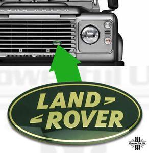 What Has a Green Oval Logo - Land Rover Defender GREEN oval front grille badge oval 90 110 logo