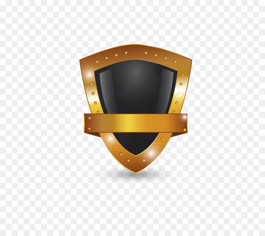 Yellow Shield Logo - Shield Logo Euclidean vector - Golden shield design vector material ...