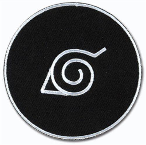 Leaf Village Logo - Naruto Leaf Village Konoha Logo Symbol Black Iron on Patch Cosplay ...