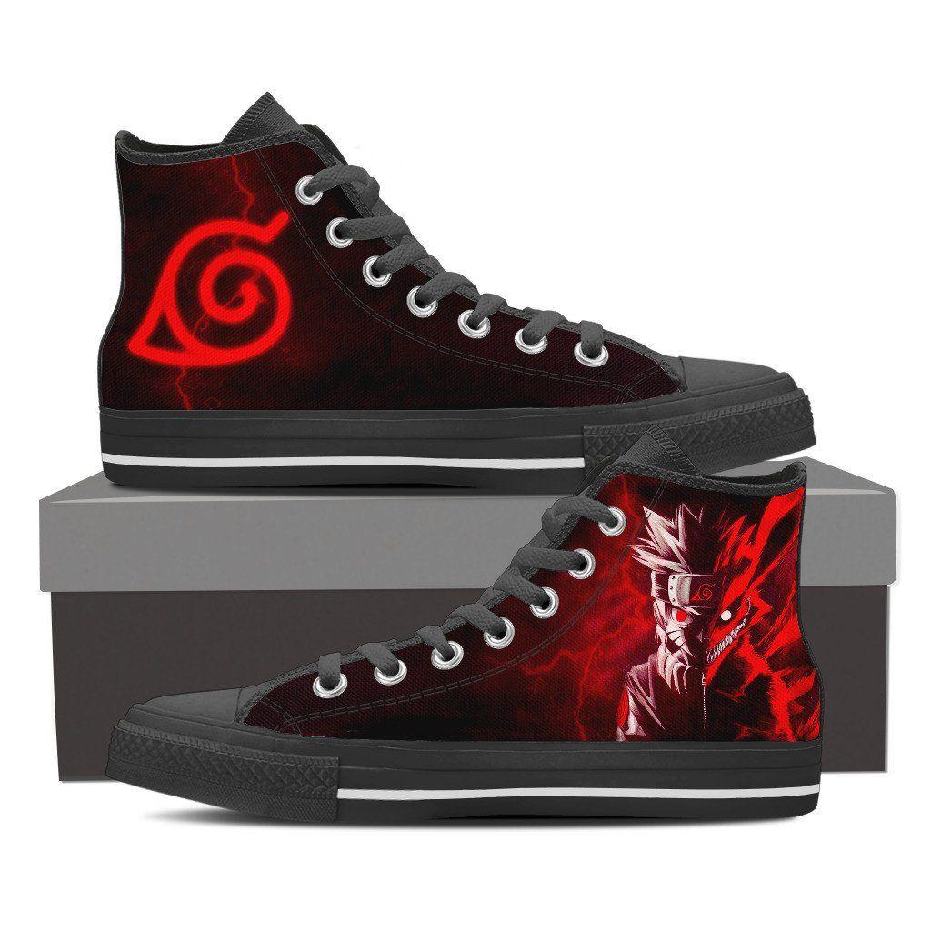 Leaf Village Logo - Naruto 2 Faces Leaf Village Logo High Top Shoes – COOLANIMES