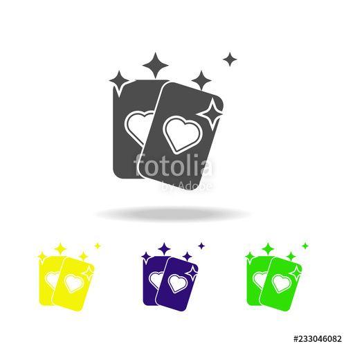 Popular Web Logo - fortune-telling card multicolored icon. Element of popular magic ...