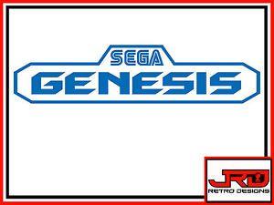 Sega Genesis Logo - Sega Genesis Logo Vinyl Sticker in Blue