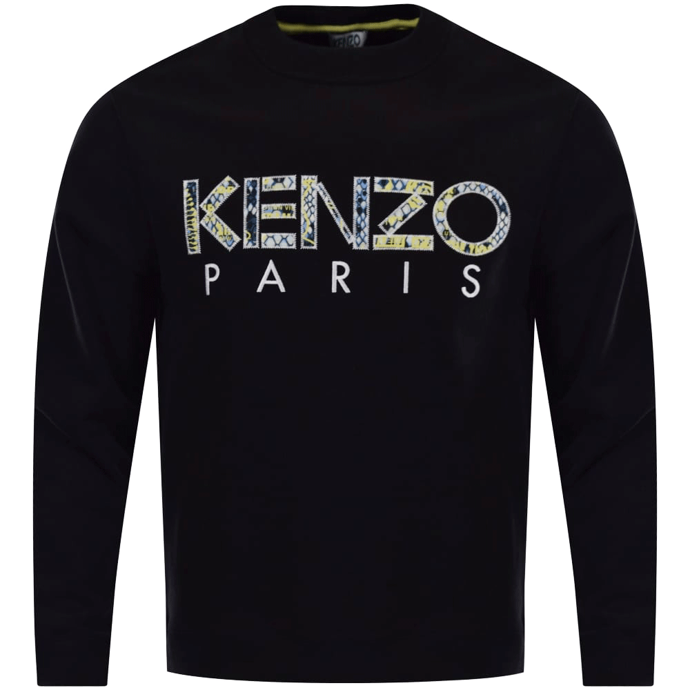 Black Snake Logo - KENZO Kenzo Black Snake Text Logo Sweatshirt - Men from ...
