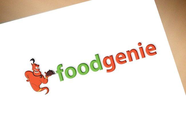 Kangaroo Food Logo - Food Genie Logo -