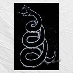 Black Snake Logo - Metallica Snake Logo Embroidered Patch Metal Rock Black Album James