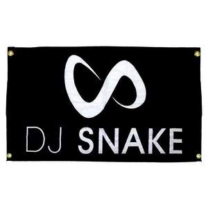 Black Snake Logo - DJ SNAKE OFFICIAL FLAG (BLACK)