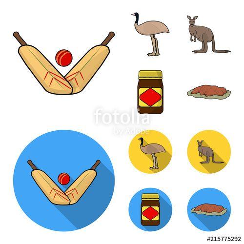 Kangaroo Food Logo - A game of cricket, an emu ostrich, a kangaroo, a popular food ...