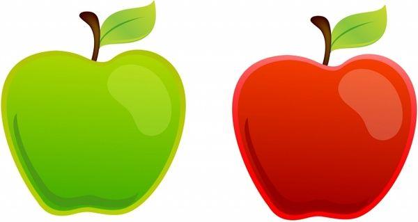 Red and Green Apple Logo - Red and Green Apple Free vector in Adobe Illustrator ai .AI