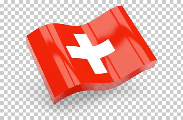Red Flag with White Cross Logo - Switzerland Icon Wave Flag, red and white cross flag PNG clipart ...