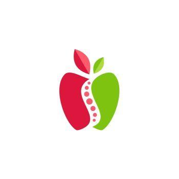 Red and Green Apple Logo - You searched for apple fruit nutrition logo symbol icon vector design