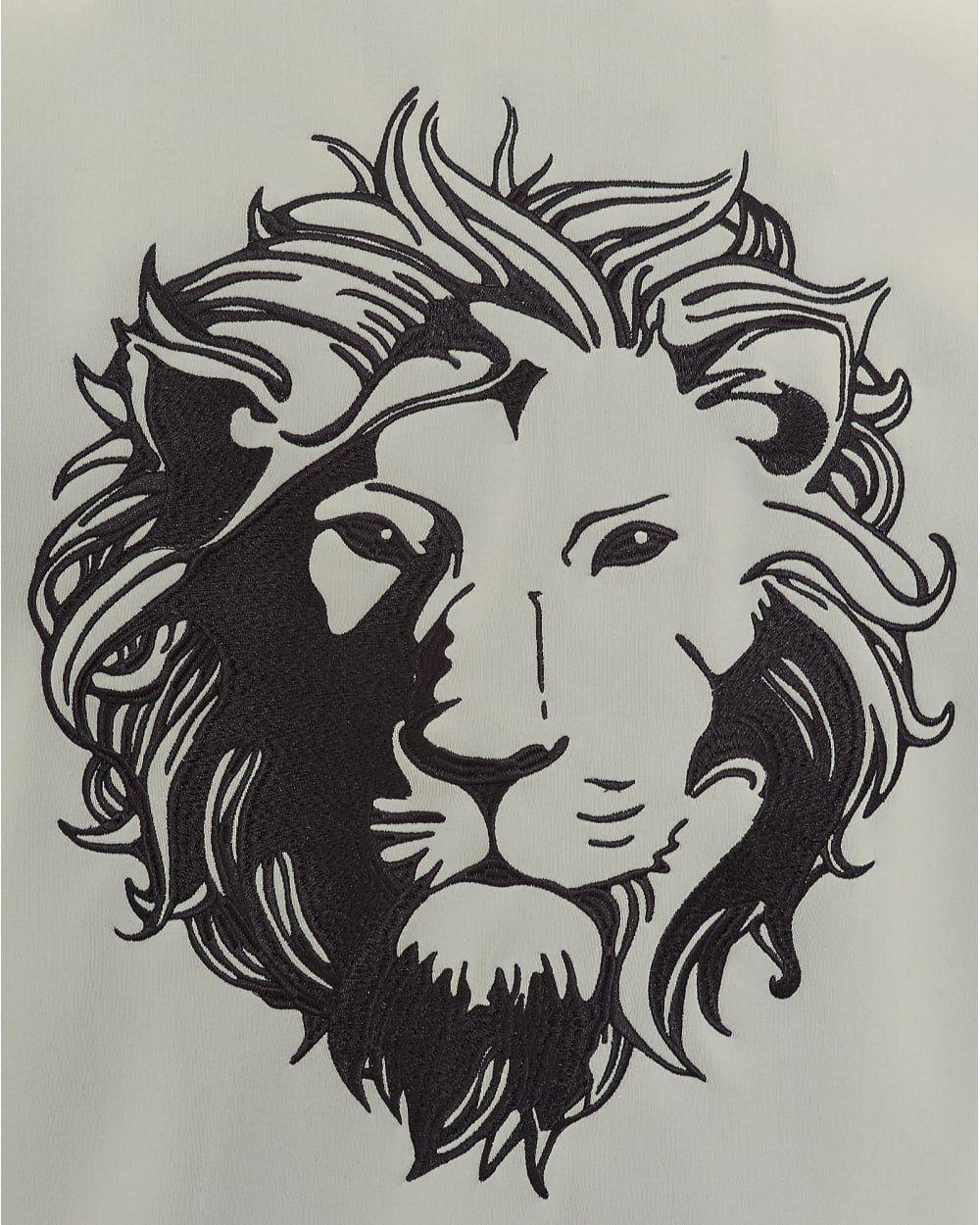 Versace Lion Logo - Versus Versace Mens Jacket, Lion Logo Black and Grey Baseball Jacket