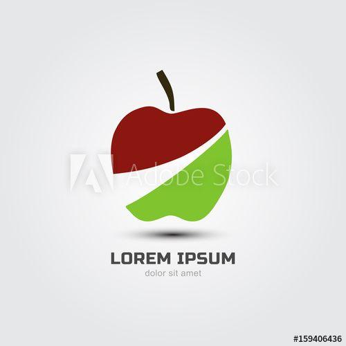 Red and Green Apple Logo - green and red apple logo this stock vector and explore similar