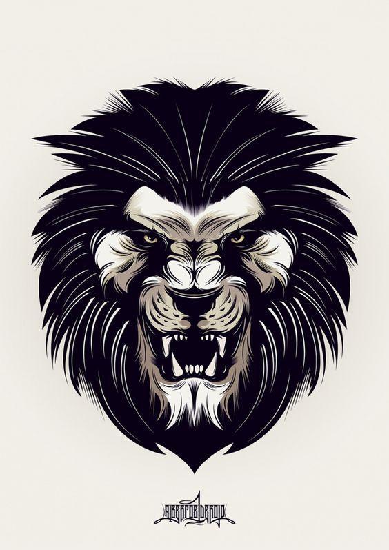 Grey Lion Logo - Angry Lion white and grey | lot1 | Pinterest | Lion, Lion ...