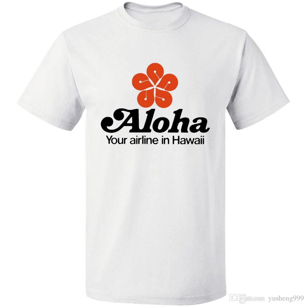 Aloha Airlines Logo - T Shirt 100% Cotton Aloha Airlines Logo Men'S S 3XL Novelty Cool ...