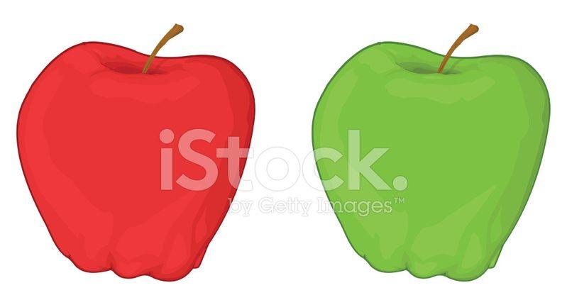 Red and Green Apple Logo - Red and Green Apples Stock Vector