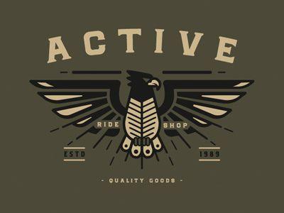 Dirty Eagle Logo - Active Ride Shop Native Eagle by Dermot Reddan | Dribbble | Dribbble