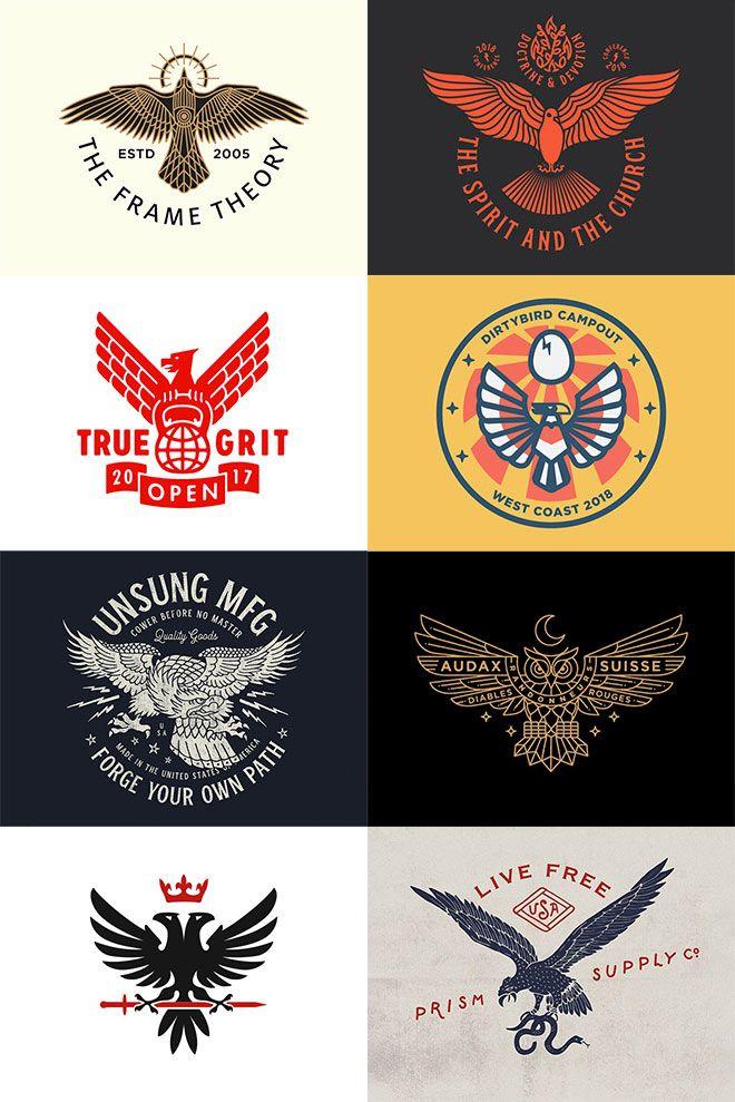 Dirty Eagle Logo - Showcase of 45 Magnificent Logo Designs With Wings