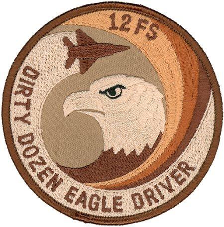Dirty Eagle Logo - 12th FIGHTER SQUADRON – DIRTY DOZEN EAGLE DRIVER – DESERT ...