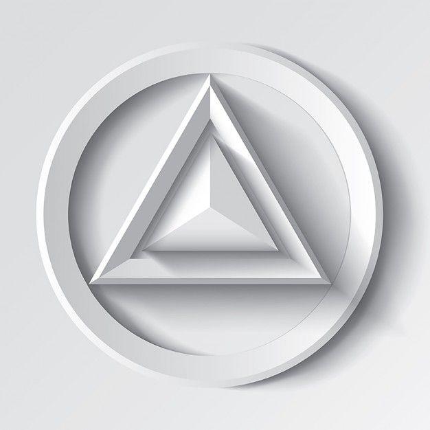 Triangle Circle Logo - A triangle inside a circle Vector | Free Download