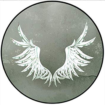 Dirty Eagle Logo - Amazon.com: Short Plush Round Carpet Old-Fashion Coat of Arms Wings ...