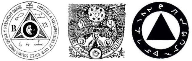 Triangle Circle Logo - Triangle inside Circle Occult Illuminati Symbol. Muslims and the World