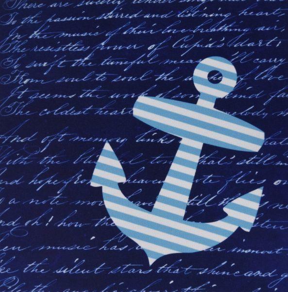 Blue White Stripes with Dot Logo - 3dRose 8 X 8 X 0.25 Blue And White Striped Anchor On Black With ...