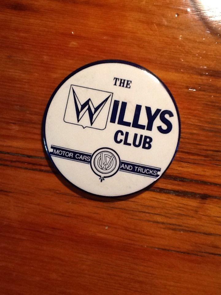 Old Willys Logo - Old The Willys Club Motor Cars and Trucks button Jeep - Jeep Willys ...