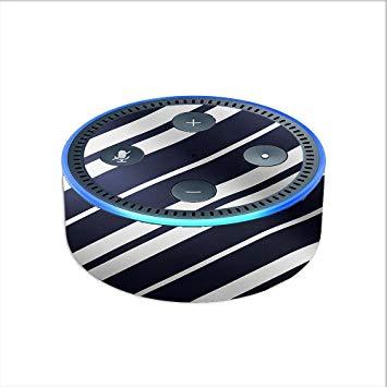 Blue White Stripes with Dot Logo - Amazon.com: Skin Decal Vinyl Wrap for Amazon Echo Dot 2 (2nd ...