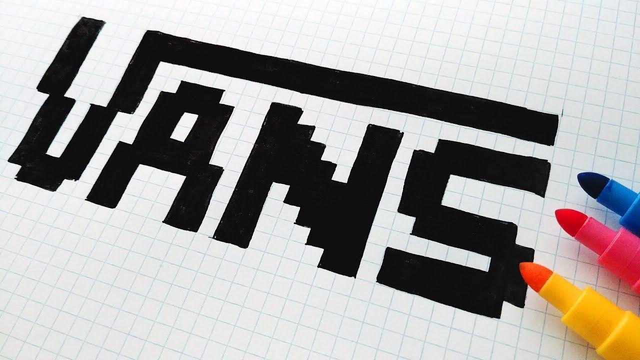 Crazy Vans Logo - Handmade Pixel Art - How To Draw Vans Logo #pixelart - YouTube