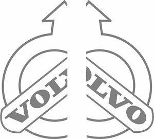 Volvo Truck Logo - Volvo truck cab half split logo stickers (pair) good for glass or