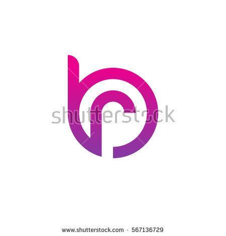 Lowercase B Logo - initial letter logo br, rb, r inside b rounded lowercase purple pink ...