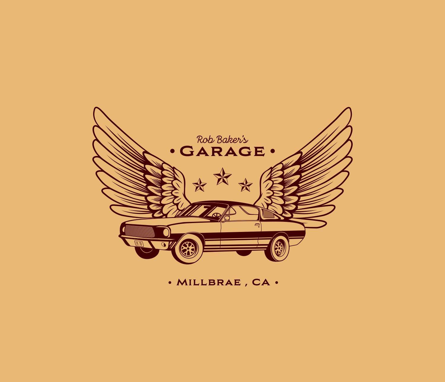 Personal Garage Logo - Bold, Playful Logo Design for Rob Baker's Garage Millbrae ,CA by ...