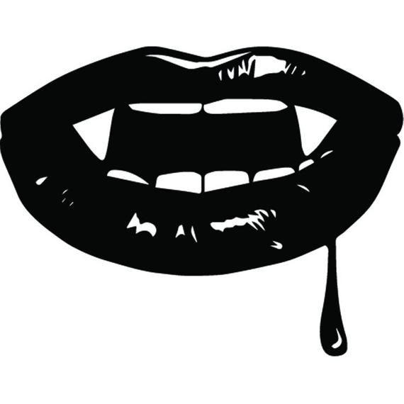 Vampire Fangs Logo - Blood 18 Bloody Lips Fangs Mouth Vampire Teeth Kill Drip | Etsy