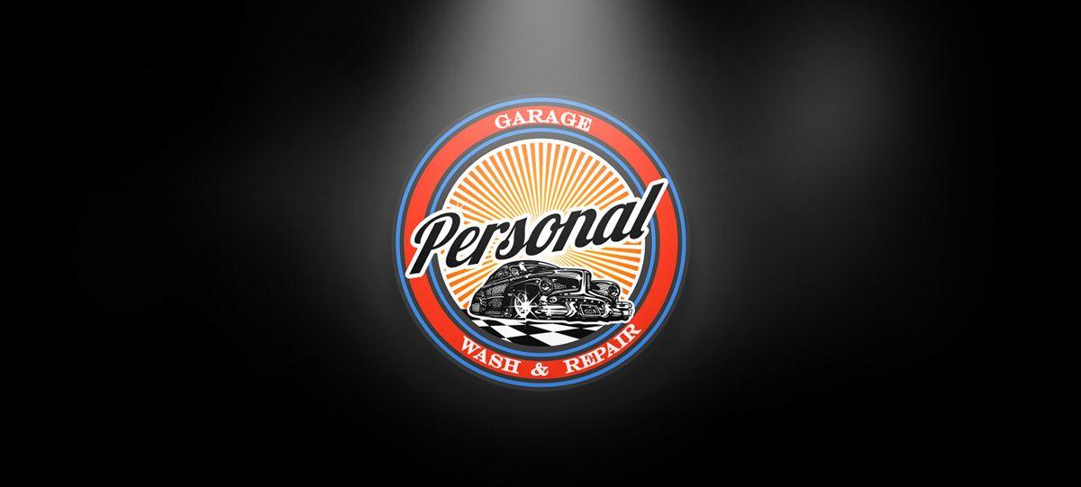 Personal Garage Logo - Personal Garage Wash & Repair on Pantone Canvas Gallery