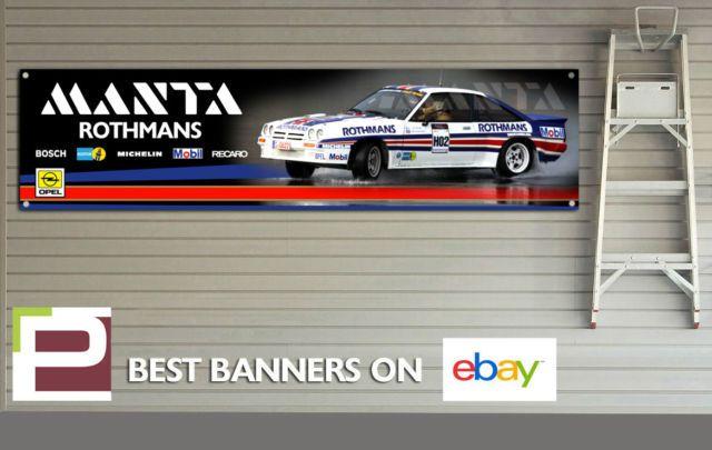 Personal Garage Logo - OPEL Manta Group B Rally Car Logo Banner for Workshop / Garage ...