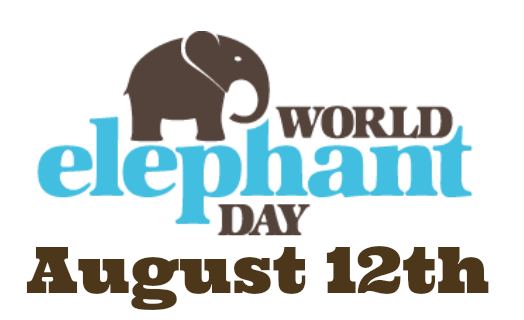Elephant and World Logo - 96 Elephants for World Elephant Day - Sacred Elephants