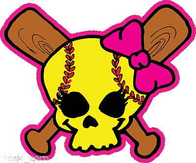 Softball Skull Logo - Softball skull Logos