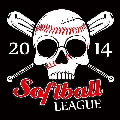 Softball Skull Logo - Skull Softball Vector Clip Art EPS. Softball T Shirts. Softball
