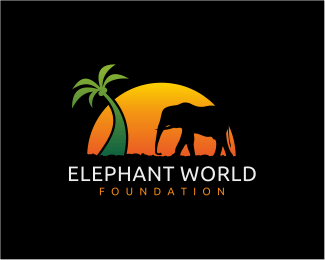 Elephant and World Logo - Elephant World Logo Designed