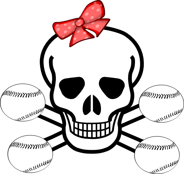 Softball Skull Logo - Girl Softball Skull Clip Art clip art online