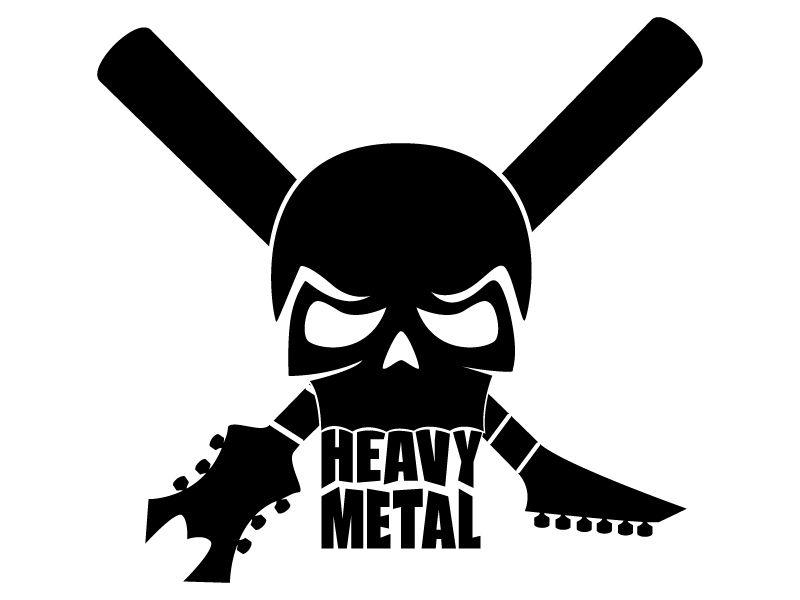 Softball Skull Logo - Heavy Metal Softball Logo