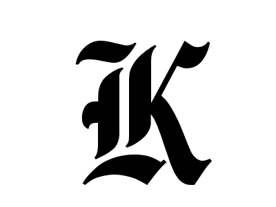 Old English Letters Logo - old english letter k.fullring.co