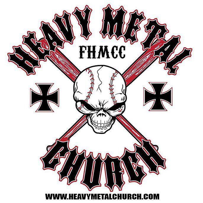 Softball Skull Logo - Heavy Metal Hitters Church Of Heavy Metal no joke, it's