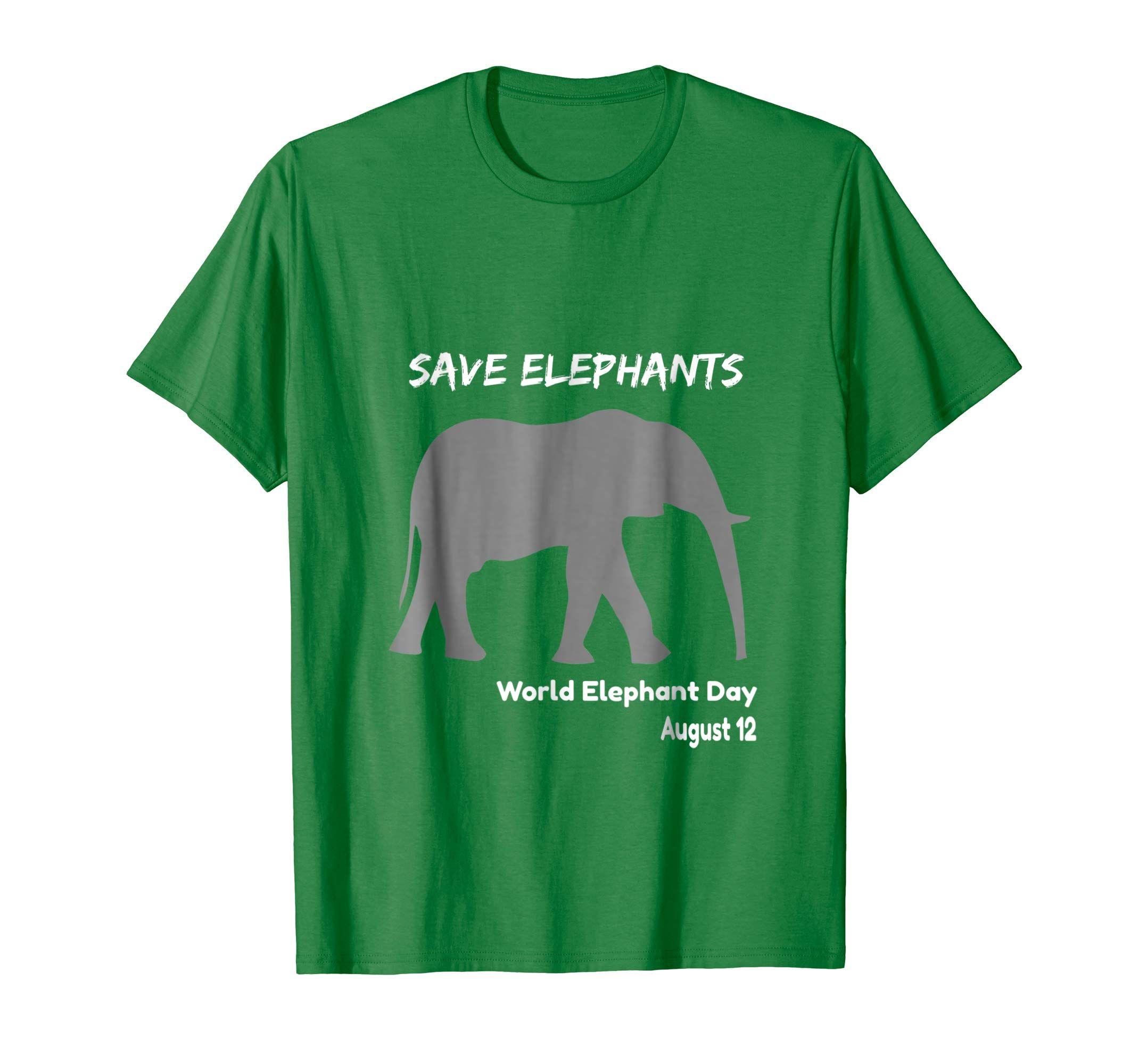 Elephant and World Logo - Amazon.com: Save Elephants World Elephant Day T-Shirt: Clothing