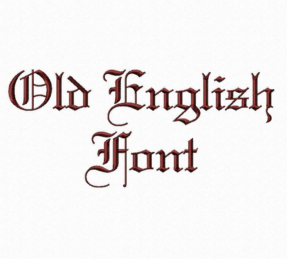 Old English Letters Logo - Old English Machine Embroidery Font