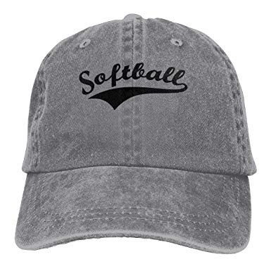Softball Skull Logo - Huayaa Hat Softball Logo Pattern Denim Skull Cap Cowboy Cowgirl