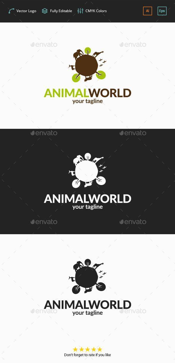 Elephant and World Logo - Animal World Logo by flatos Description This logo can be used by zoo ...